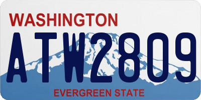 WA license plate ATW2809
