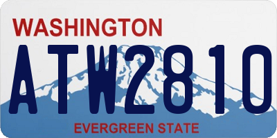 WA license plate ATW2810