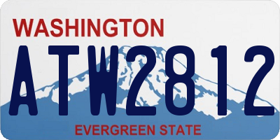 WA license plate ATW2812