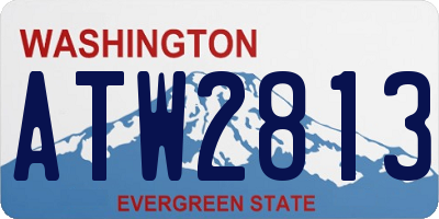 WA license plate ATW2813