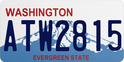 WA license plate ATW2815