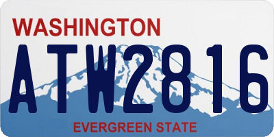 WA license plate ATW2816