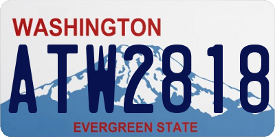 WA license plate ATW2818