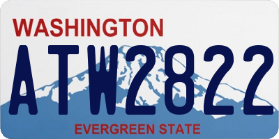 WA license plate ATW2822