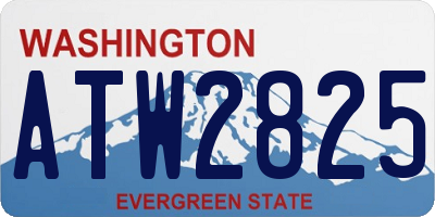WA license plate ATW2825