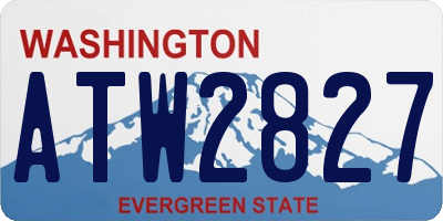 WA license plate ATW2827