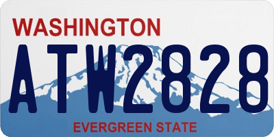 WA license plate ATW2828