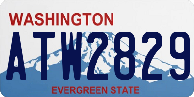 WA license plate ATW2829