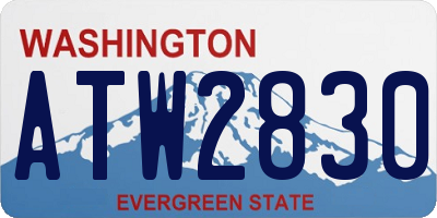 WA license plate ATW2830