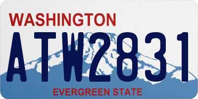 WA license plate ATW2831