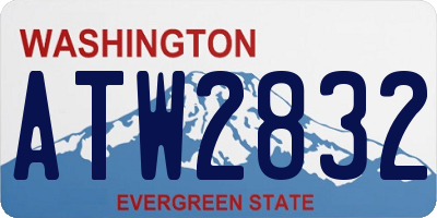 WA license plate ATW2832