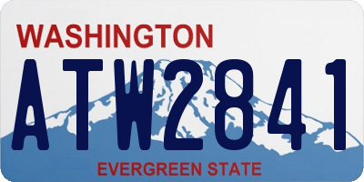 WA license plate ATW2841