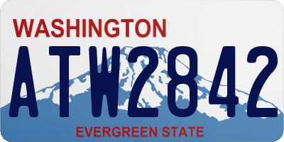 WA license plate ATW2842