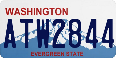 WA license plate ATW2844