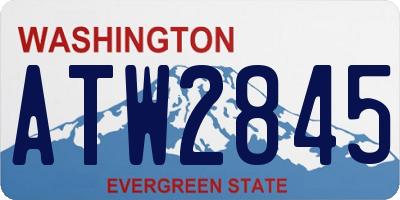 WA license plate ATW2845