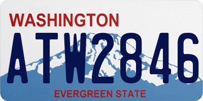WA license plate ATW2846