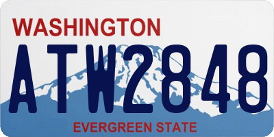 WA license plate ATW2848