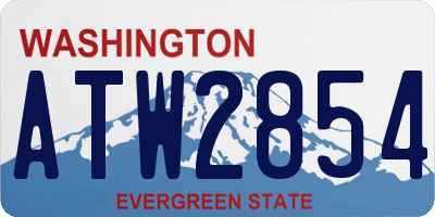 WA license plate ATW2854