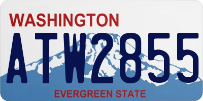 WA license plate ATW2855