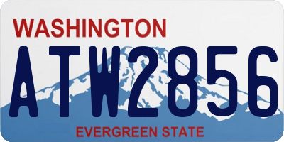 WA license plate ATW2856