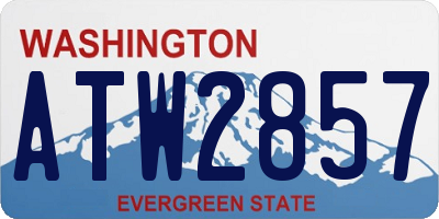 WA license plate ATW2857