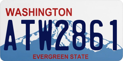 WA license plate ATW2861