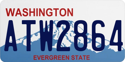 WA license plate ATW2864