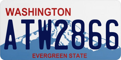 WA license plate ATW2866
