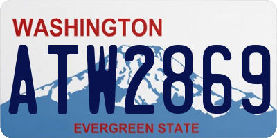 WA license plate ATW2869