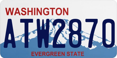 WA license plate ATW2870