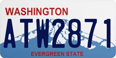 WA license plate ATW2871
