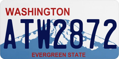 WA license plate ATW2872