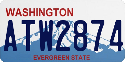 WA license plate ATW2874