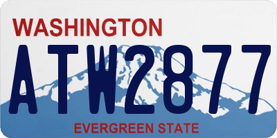 WA license plate ATW2877