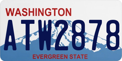 WA license plate ATW2878