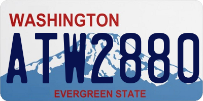 WA license plate ATW2880
