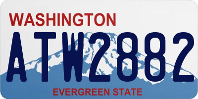 WA license plate ATW2882