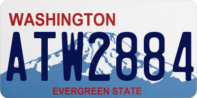 WA license plate ATW2884