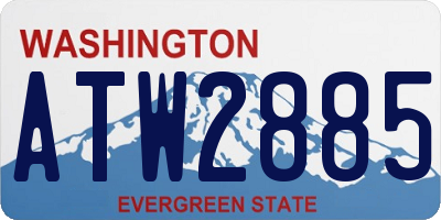 WA license plate ATW2885