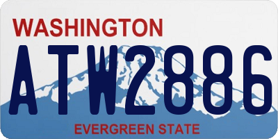 WA license plate ATW2886