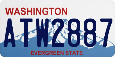 WA license plate ATW2887