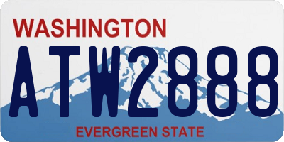 WA license plate ATW2888