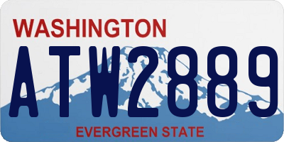 WA license plate ATW2889