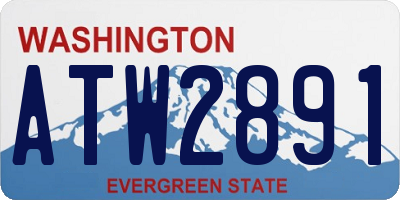 WA license plate ATW2891