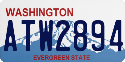WA license plate ATW2894
