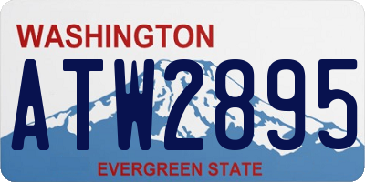 WA license plate ATW2895