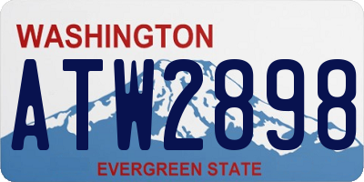 WA license plate ATW2898