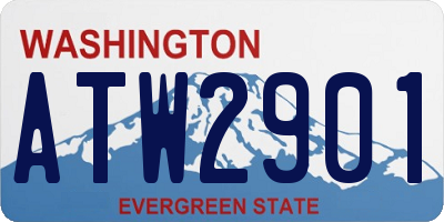 WA license plate ATW2901