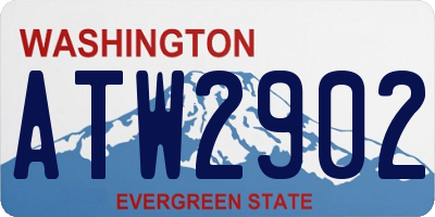 WA license plate ATW2902