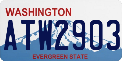 WA license plate ATW2903